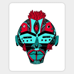 Turqred African Mask 4 Magnet